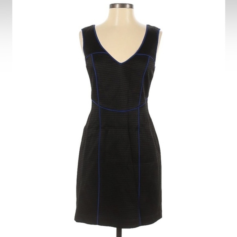 JAYGODFREY Waffle Knit Onyx Black Sleeveless Sheath Mini Dress Size 4